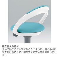 【設置込】イトーキ サポートスツール 背付 円盤脚 ラズベリーレッド PCK-1107PV-M4 1脚（直送品）