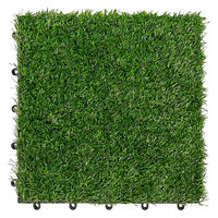 プロテック 人工芝 ジョイントタイル 30×30cm 芝生 10枚セット 449473 1個（直送品）