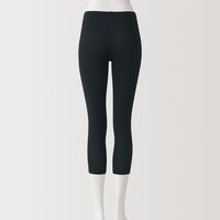 【レディース】無印良品 婦人 ストレッチ天竺編み レギンス 七分丈 婦人Ｌ 黒 良品計画