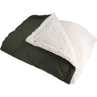 iiもの本舗 hokotto極厚裏ボア 4WAYブランケット 80×125 カーキ×アイボリー 4589596695211 1枚（直送品）