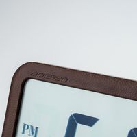 アデッソ 革風 電波クロック FLC-05DBR 1台（直送品）