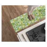 オカ キッチンマット レトロ 花柄 ルアンス 45×240cm グリーン 414427 1個（直送品）