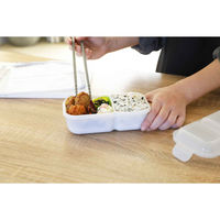 シービージャパン 弁当箱 1段 600ml 盛り付けしやすい弁当箱 ドームマン グレー 451358 1個（直送品）