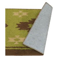 カキウチ キッチンマット 45×240cm ステッチ レトロ キリム グリーン 451486 1個（直送品）