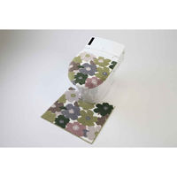 ヨコズナクリエーション 兼用蓋カバー フルール 蓋カバー トイレフタカバー トイレ グリーン 452139 1個（直送品）