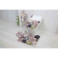 ヨコズナクリエーション 兼用蓋カバー フルール 蓋カバー トイレフタカバー トイレ ピンク 452138 1個（直送品）