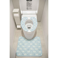 オカトー トイレマット hiecoco 冷感トイレマット シロクマブルー 456885 1個（直送品）