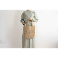 オカ 手提げ バッグ マルシェシリーズ トートバッグ 手編み 洗濯OK ベージュ 457851 1個（直送品）