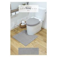 カキウチ トイレマット SELECT JUST FIT トイレマット敷き足し用スクエア グレー 463417 1個（直送品）
