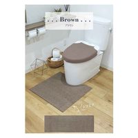 カキウチ トイレマット SELECT JUST FIT トイレマット敷き足し用スクエア ブラウン 463418 1個（直送品）