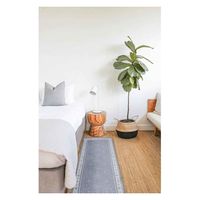 オカトー キッチンマット khastan インテリアマット 45×180cm グレー 464739 1個（直送品）