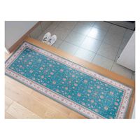 オカトー キッチンマット khastan インテリアマット 45×240cm ブルー 464740 1個（直送品）