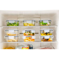 シービージャパン 保存容器 520ml 耐熱ガラス保存容器 3個入 スクエア 468633 1個（直送品）