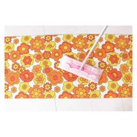 オカ キッチンマット レトロ 花柄 ルアンス 45×240cm オレンジ 414426 1個（直送品）