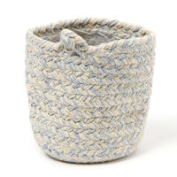 コットンカラー編み ポットS ブルー studio CLIP