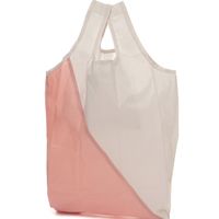 リップ切り替えエコバッグ ベージュ×ピンク studio CLIP