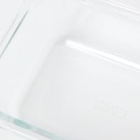 スクエアガラス保存容器 370 ライトグリーン studio CLIP