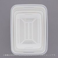 ベストコ 抗菌 抗ウイルス 保存容器 レンジ容器 800ml ホワイト MA-3218 ザルパック 4988562000330 1セット(1個×3)