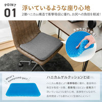 武田コーポレーション ゲルクッションスクエア ダークグレー TAR-GC42DGY 1箱(10個入)（直送品）