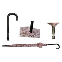 共栄工業 婦人用 ワンタッチジャンプ傘 58cm 耐風 アラベスク柄3色 6本入 カラーアソート 20221 1箱（直送品）