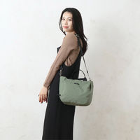 センバドー マットナイロン2WAYトート BK 623-7591 1個（直送品）