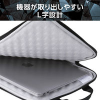 エレコム パソコンケース 13.3インチ ハンドル付 縦型 衝撃吸収 スリム 黒 ZSBーIBTHVL13BK 1個