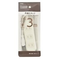 オーム電機 4個口タップ 3m 00-1678 1個（直送品）