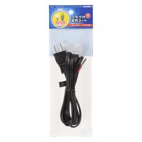 オーム電機 プラグ付き平行コード 補修用 2m 06-5350 1個（直送品）
