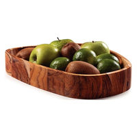 TRAMONTINA チーク皿 石蓋付き 31×25cm 13420/051 1個（直送品）