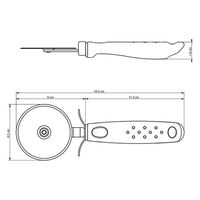 TRAMONTINA ピザカッター ブラック 25625/100 1本（直送品）