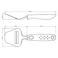 TRAMONTINA チーズカッター ブラック 25631/100 1本（直送品）