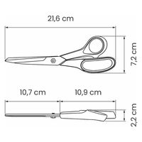 TRAMONTINA ハサミ 8インチ マイクロセレイティドエッジ 25924/088 1本（直送品）