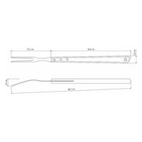 TRAMONTINA ダイナミック カービングフォーク 46cm 26443/100 1本（直送品）