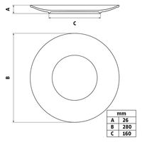 TRAMONTINA アテナ ディナープレート 28cm 96010/601 1枚（直送品）