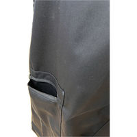 ZacZac 多機能付きT/Cツイル無地サイドボタンエプロン Mサイズ ブラック 300465 1枚（直送品）