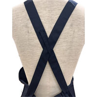 ZacZac 多機能付きエステルツイル無地タスキ掛けエプロン Lサイズ ネイビー 300462 1枚（直送品）