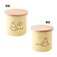 富士ホーロー キャニスター 保存容器 琺瑯 9cm イエロー ミッフィーパステル MFPー9CN.Y 1個