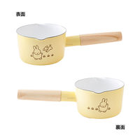 富士ホーロー ミルクパン 琺瑯 12cm IH イエロー ミッフィーパステル MFPー12M.Y 1個