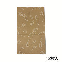 自立型 水切りゴミ袋 紙製 マチ付き チューリップ柄 日本製 1セット（1パック（12枚入）×10）まるき