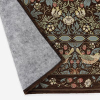 川島織物セルコン モリスデザインスタジオ いちご泥棒 ラグ 1400×2000mm ブラウン KF1709_34BR 1枚（直送品）