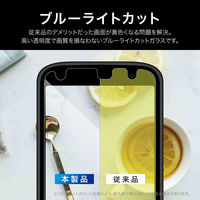らくらくスマートフォン F-53E ガラスフィルム スタンダードサイズ 高感度0.2mm ブルーライトカット（直送品）
