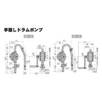 工進 手廻しドラムポンプ 口径20ミリ SB-20 1台（直送品）