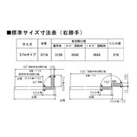 オリジナルアコーディオン門扉3.7m Wキャスター ブラック kantoh-house-37BK 1セット(門扉本体+門柱2本)（直送品）