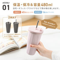 武田コーポレーション ストロータンブラー480ml GR STT-480GR 1箱(6個入)（直送品）