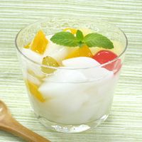 業務用 清水食品 杏仁豆腐 ひし型カット 3kg 1個 缶詰