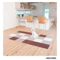 ワタナベ工業 吸着カーペット ループぴたマット 9枚入 30×30cm ブラウン 1セット（9枚入）