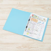 プラス 年組氏名PPフラットファイル A4タテ ユニバーサルカラー 水色 79399 1冊