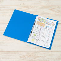 プラス 年組氏名PPフラットファイル A4タテ ユニバーサルカラー 青色 79403 1冊