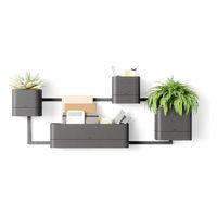 アントレックス Umbra キュービコ ウォールプランター 幅230×奥行210×高さ420mm ブラック 21018767040 1個（直送品）