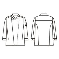 住商モンブラン コックコート 兼用 長袖 ネイビー L 6-1007 1枚（直送品）